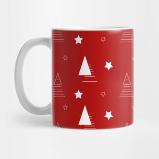 Red Christmas pattern elegant minimal tree Mug